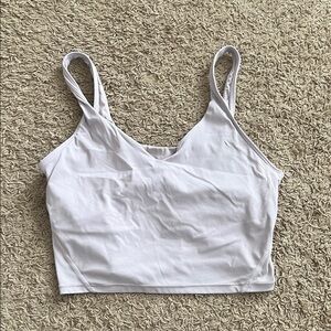 Light Purple Cropped Workout Tank Top